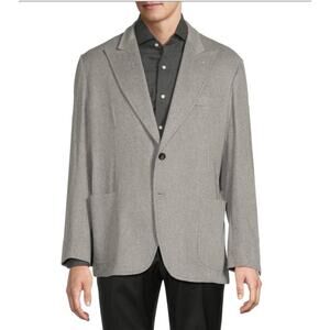 $3,995 NWT Kiton Sartorio Napoli 2-Button Gray 100% Cashmere Sport Coat 46(56)R